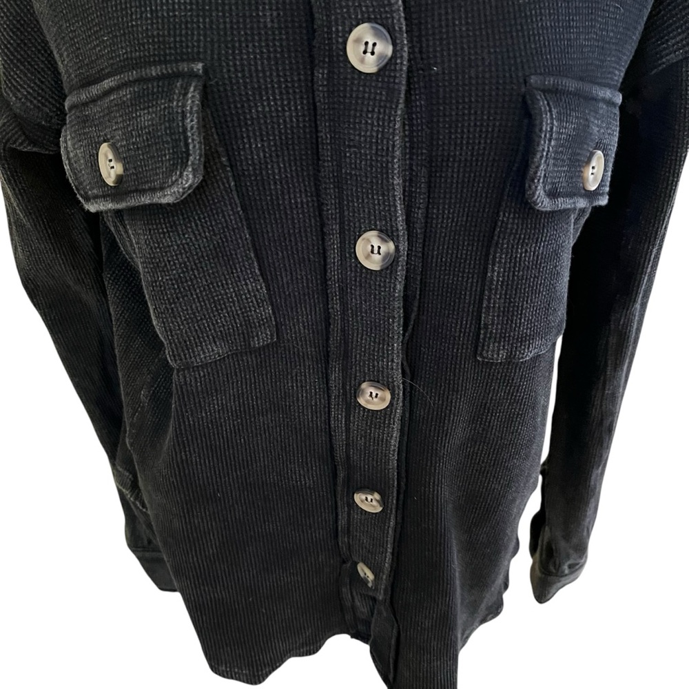 NWT Hem & Thread Black Button Down Shirt - Picture 3 of 8